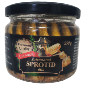 Pirate Barbarossa's Gold suitsutatud sprotid õlis 250g