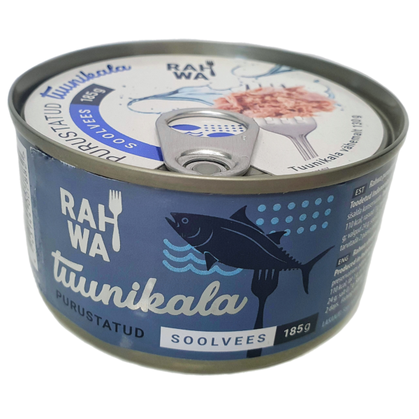 Purustatud tuunikala soolvees, shredded tuna in brine