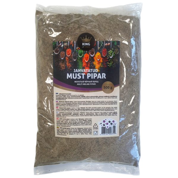 King of Spices jahvatatud must pipar, Ground black pepper