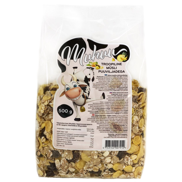 Muhuu troopiline müsli puuviljadega 500g